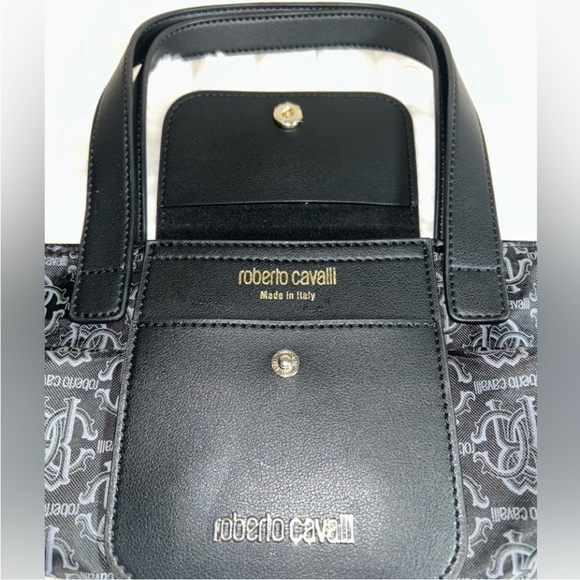 Roberto Cavalli Black and Gray Tote Bag. NWOT - Picture 8 of 9